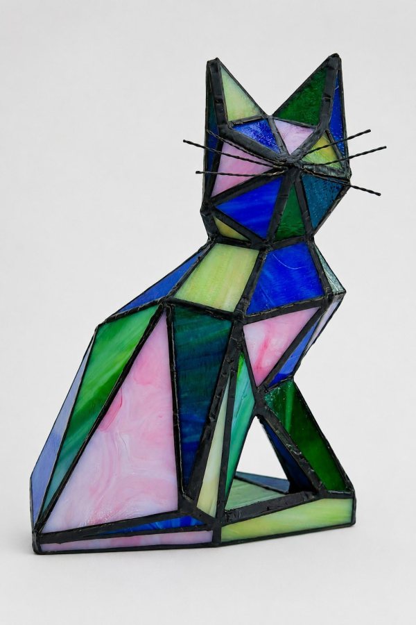 Kattskulptur – glasskulptur