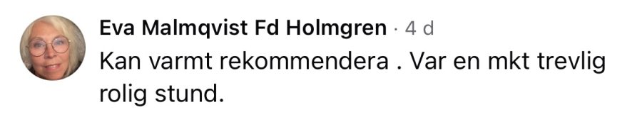 Omdöme från tidigare kursdeltagare